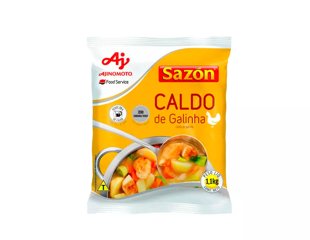 CALDO DE GALINHA FOOD SERVICE SAZÓN AJINOMOTO 1,1 KG (CX 6 PCT)